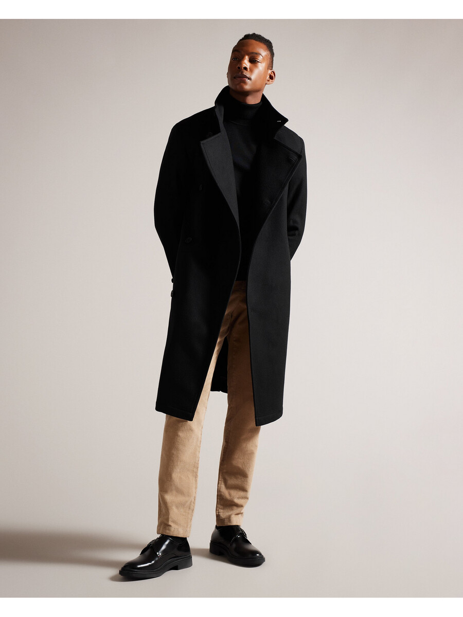 radford - abrigo largo de lana con cuello alto