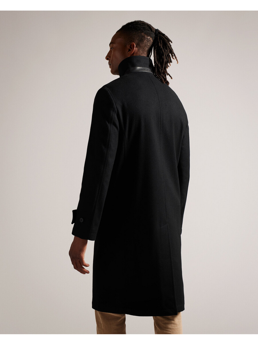 radford - abrigo largo de lana con cuello alto