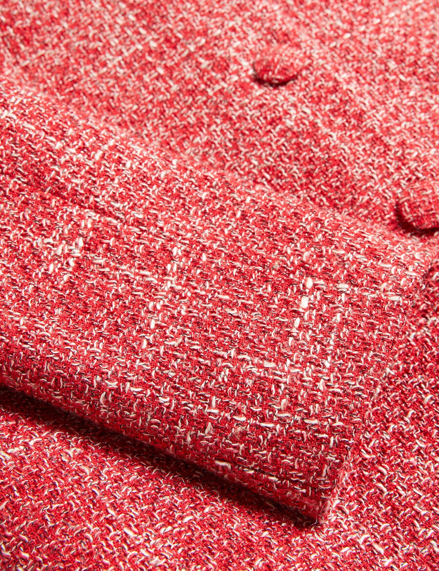 sumi - chaqueta de cuello redondo con bouclé recortada