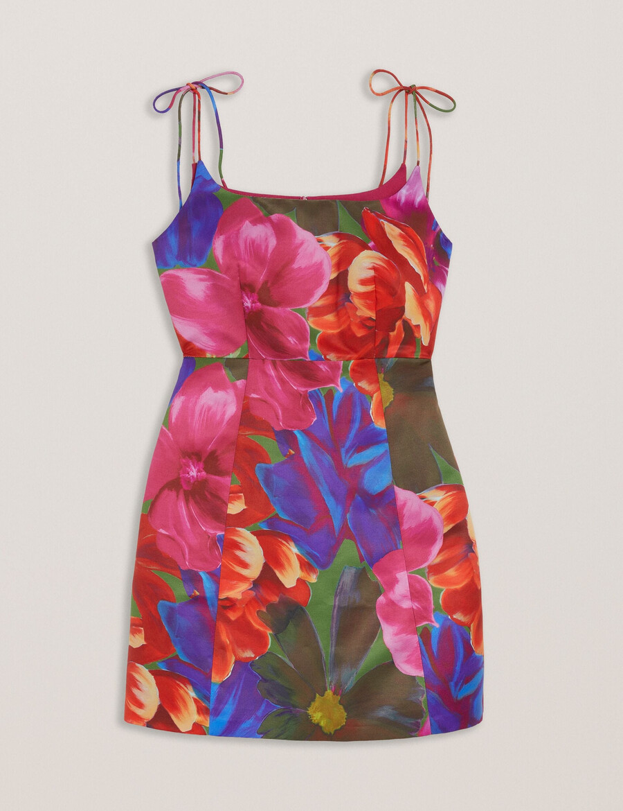 jyneen - vestido mini ajustado con estampado