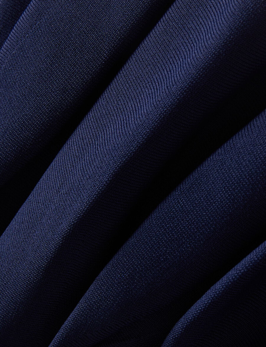 alzann - vestido mini ajustado de punto con dobladillo plisado