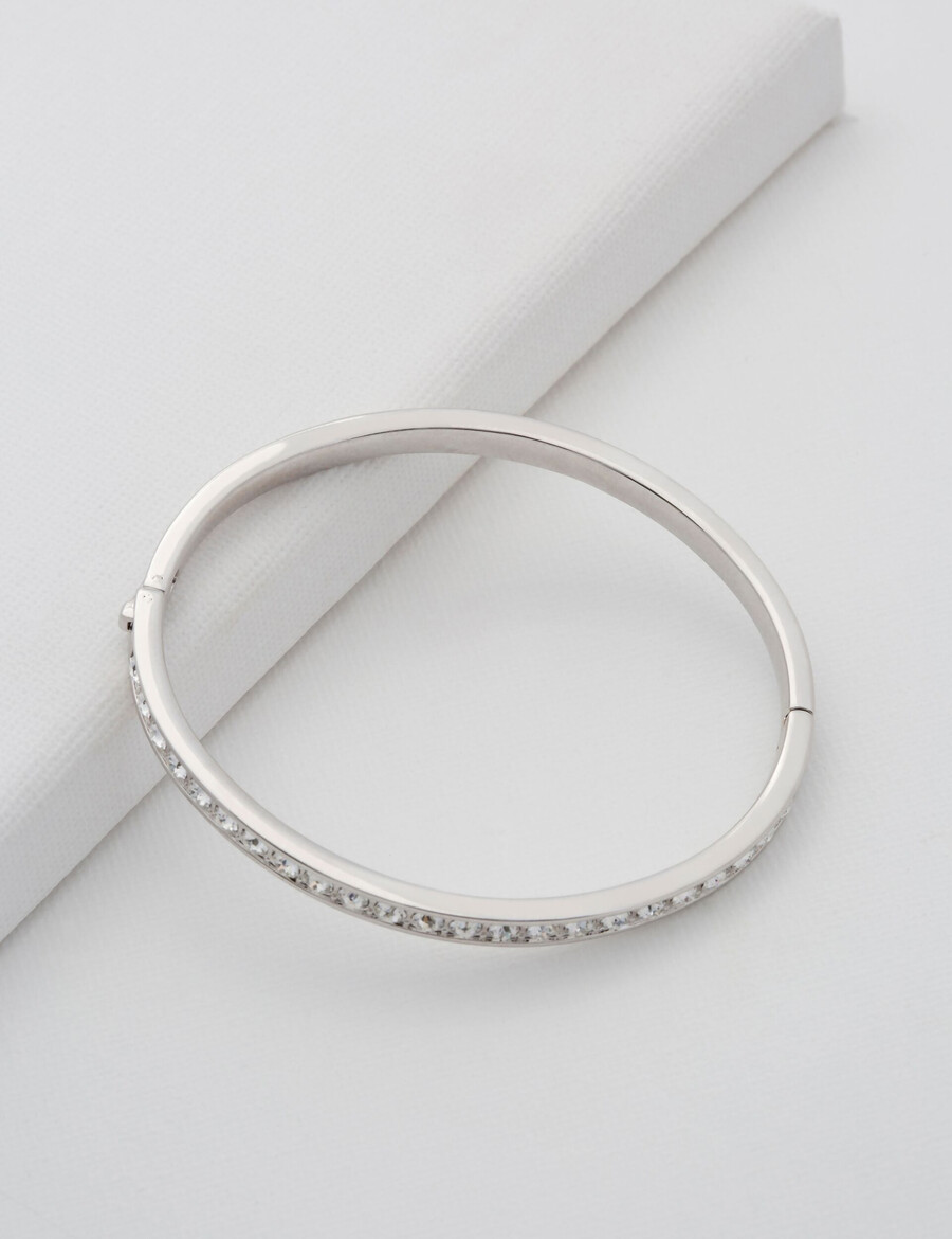 clemara - brazalete con bisagra de cristal
