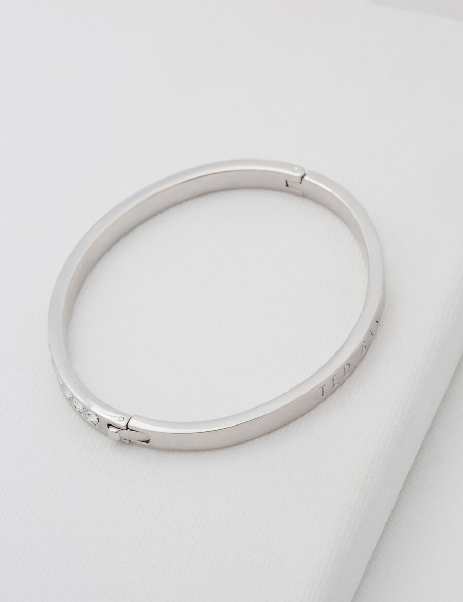 clemara - brazalete con bisagra de cristal