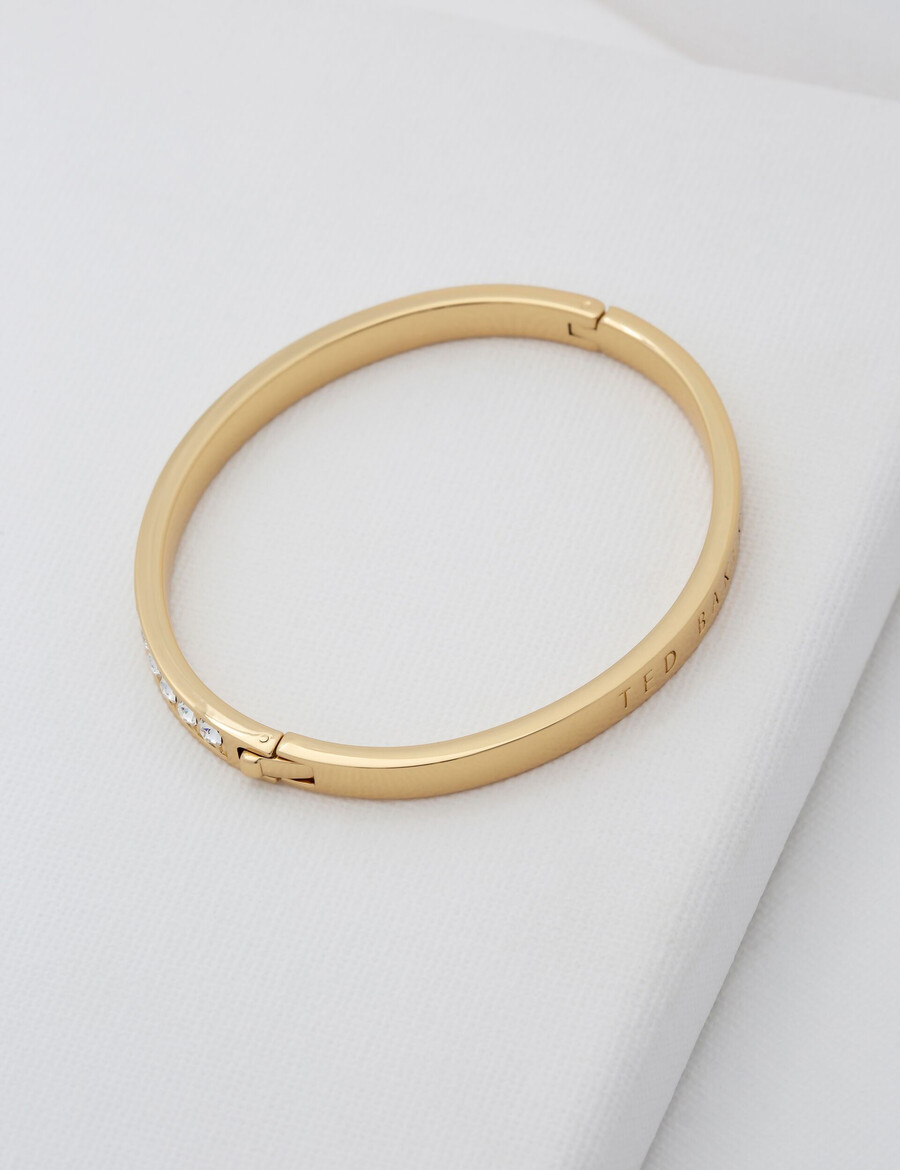 clemara - brazalete con bisagra de cristal