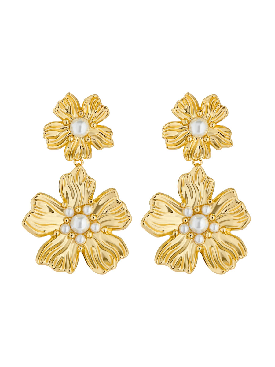 petaria - pendientes colgantes con diseño de flores