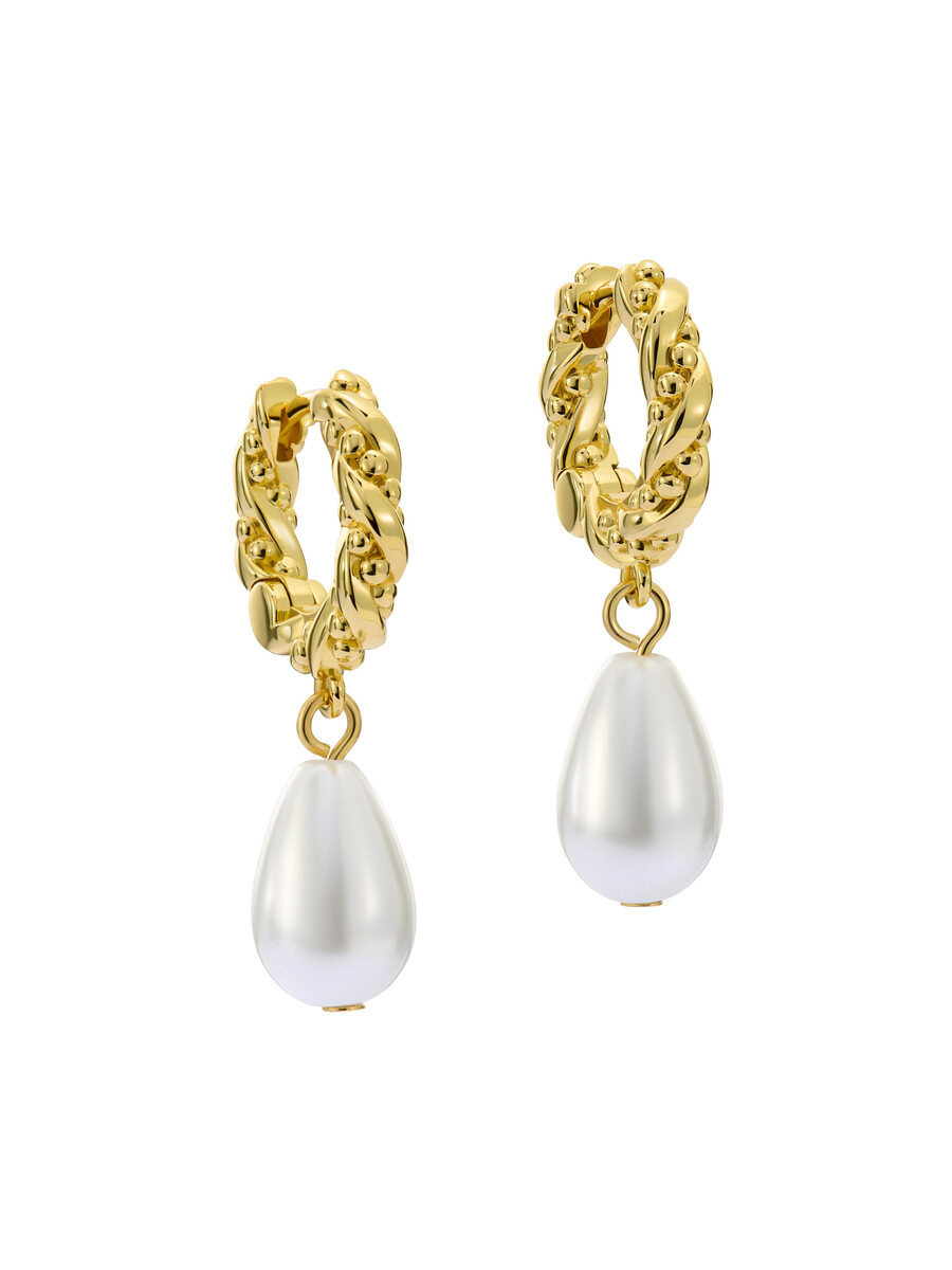 tilly - pendientes colgantes de perlas retorcidas