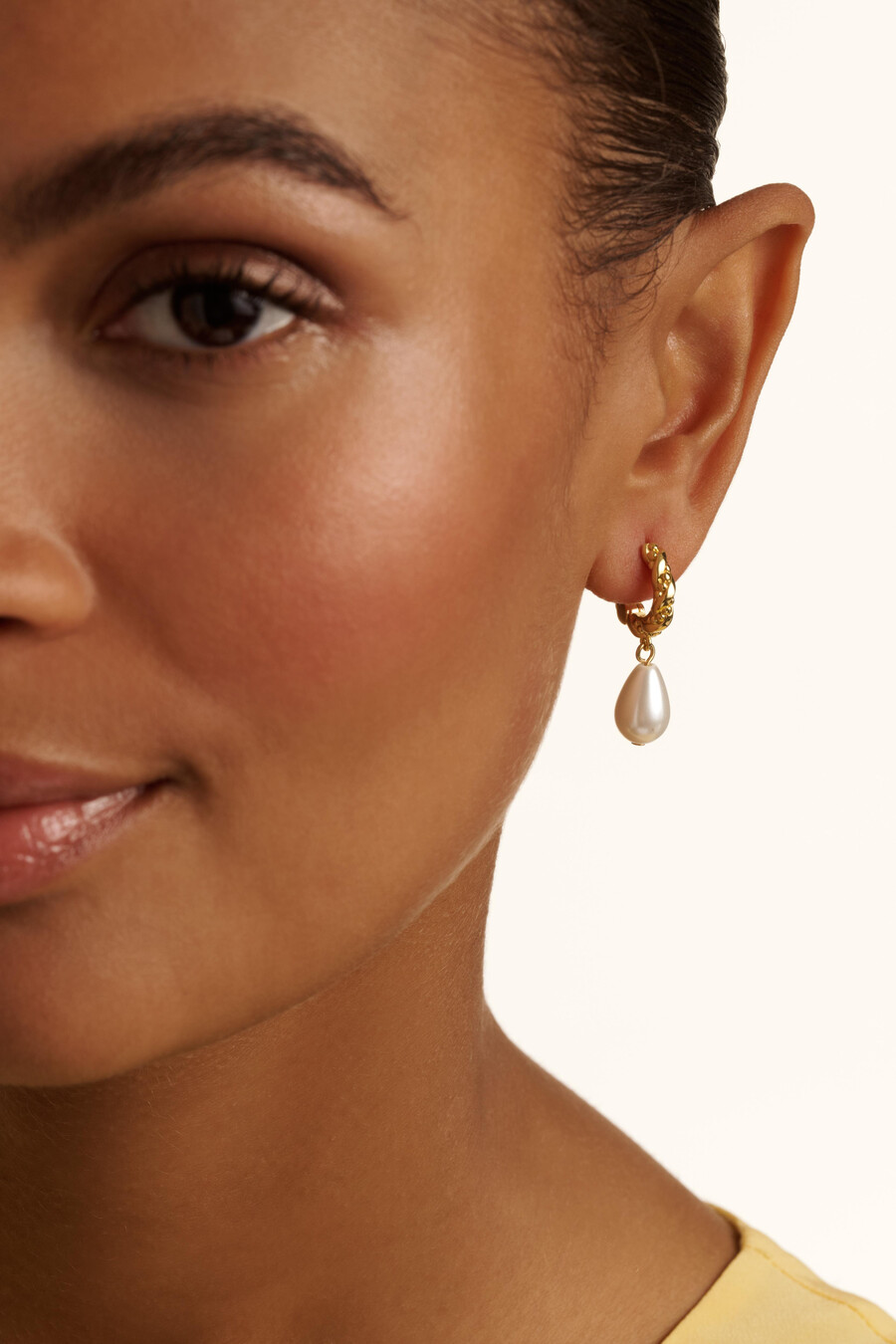 tilly - pendientes colgantes de perlas retorcidas