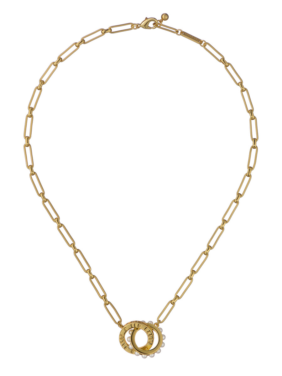 lola - collar de eslabones con logotipo doble