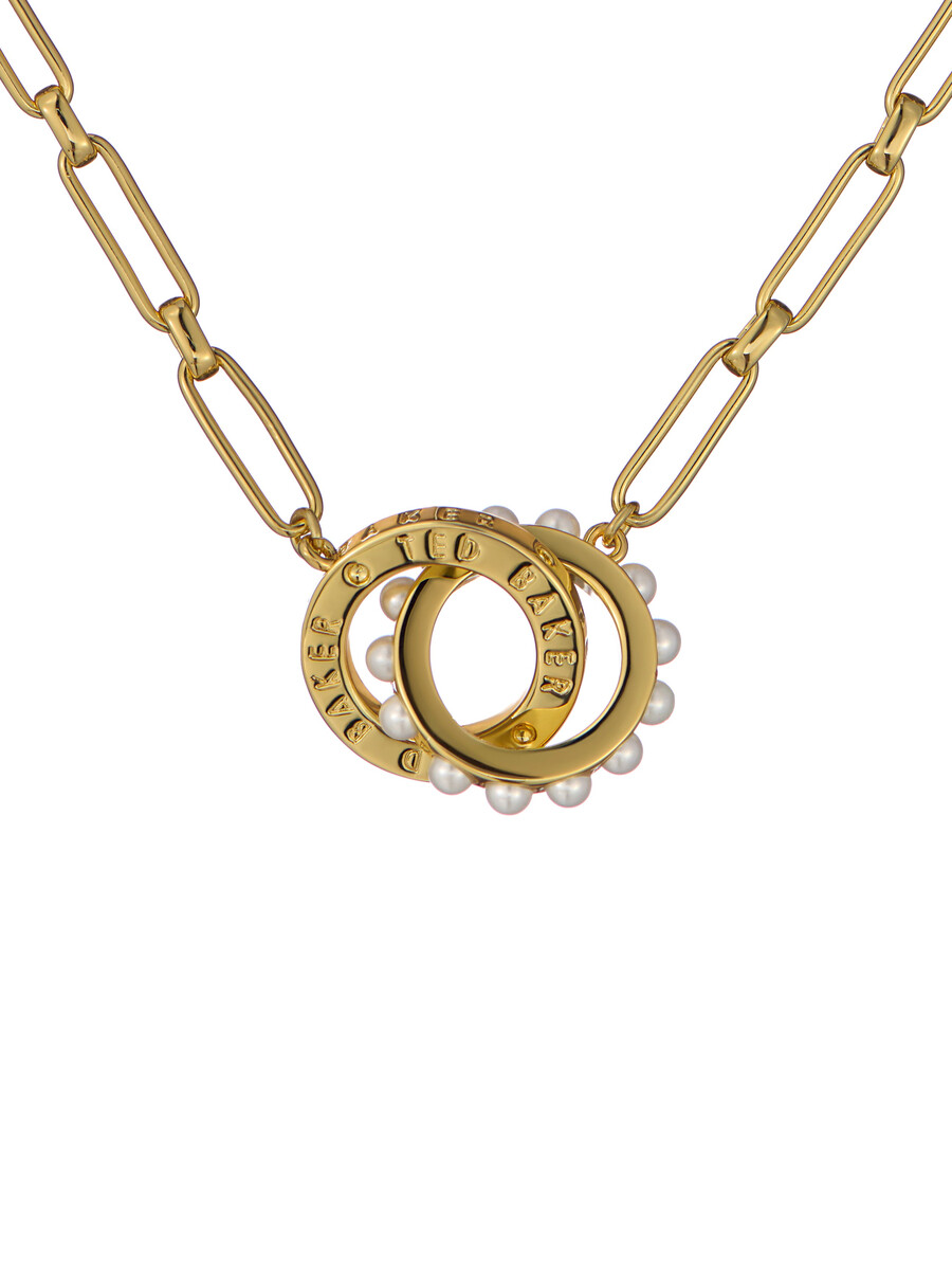 lola - collar de eslabones con logotipo doble