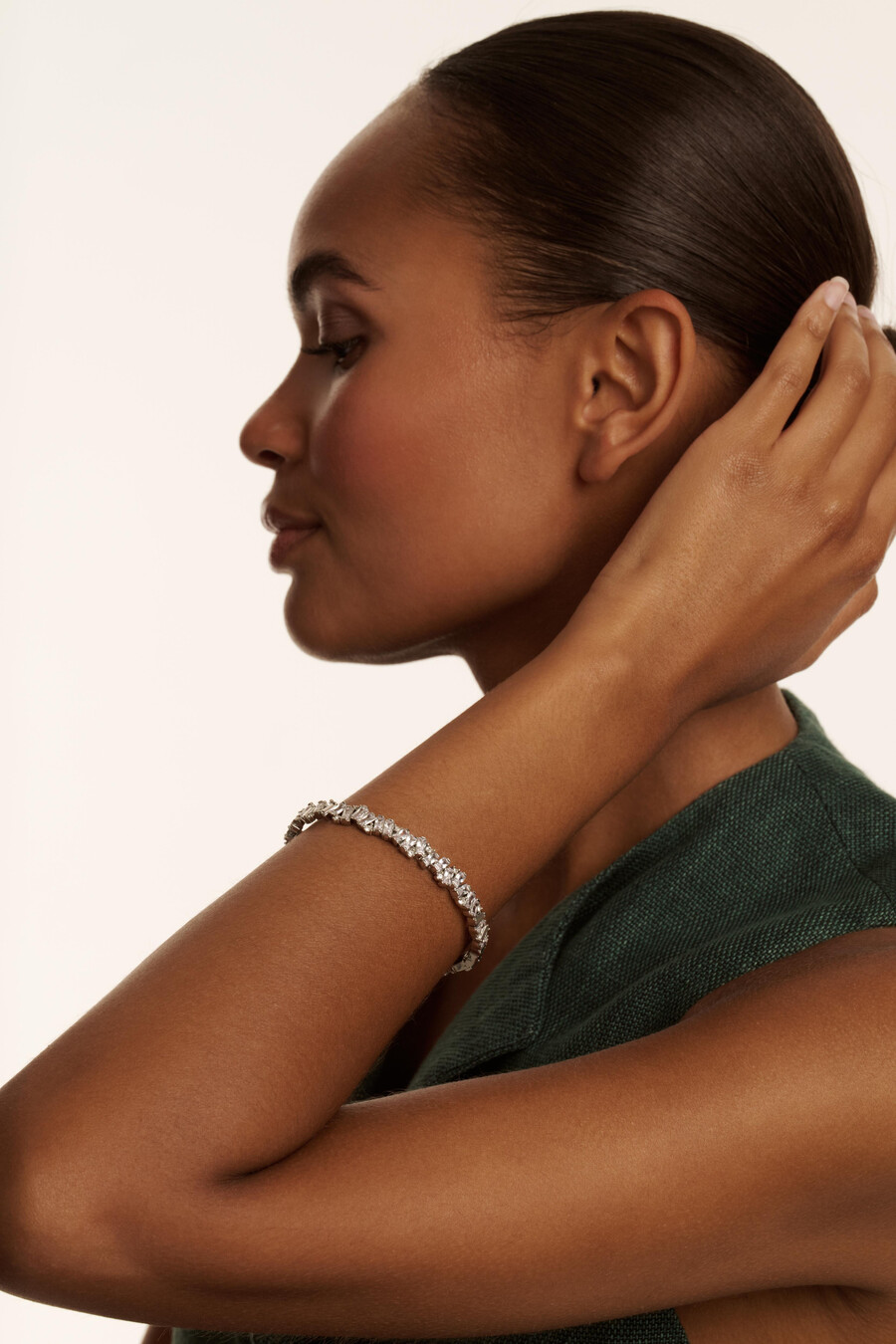 clarina - brazalete de cristales en racimo