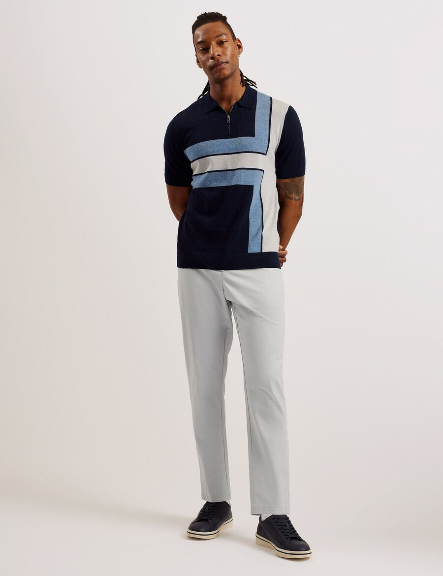 haybrn - pantalón chino texturizado de corte regular