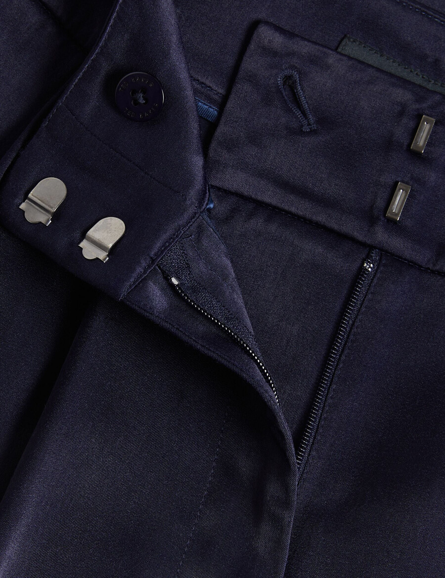 teerut - pantalones anchos de satén con largo entallado