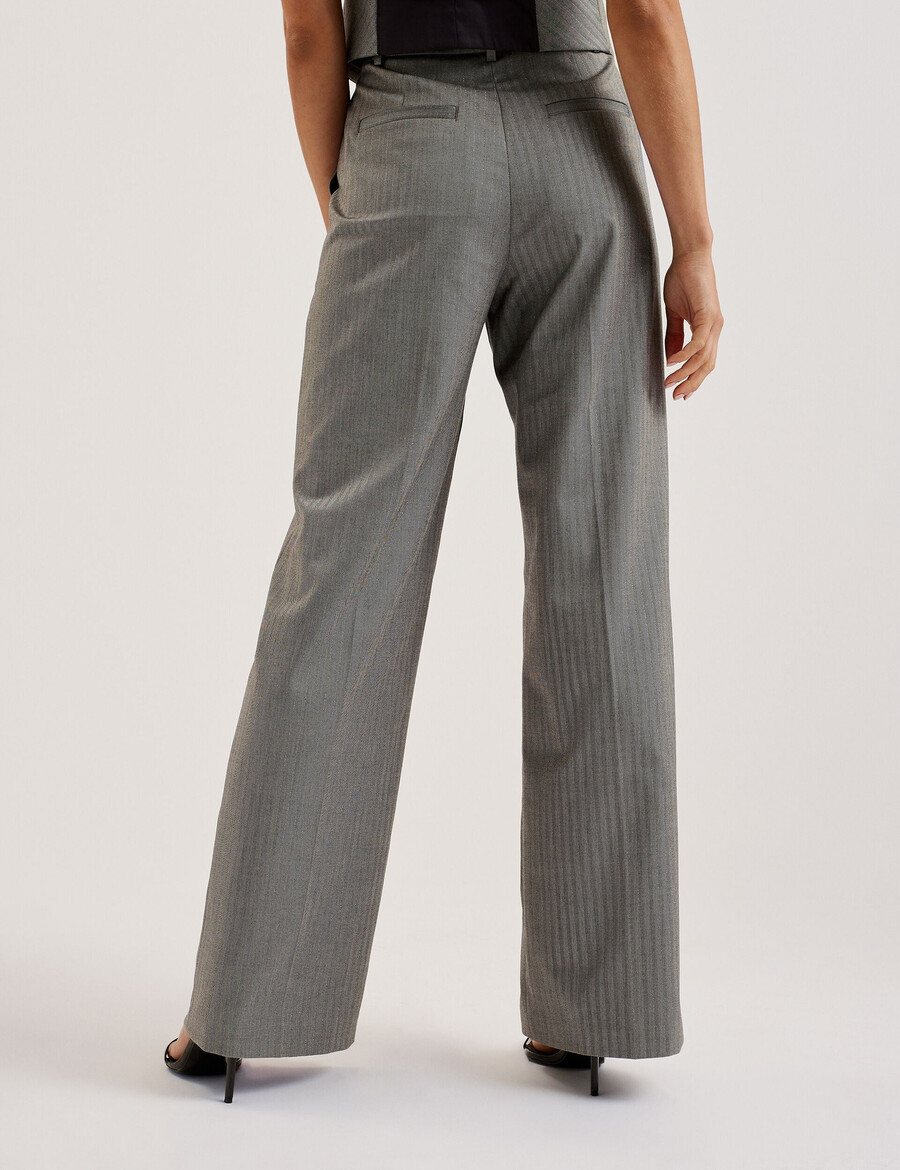 koat - pantalones anchos de sastrería con diseño de espiga