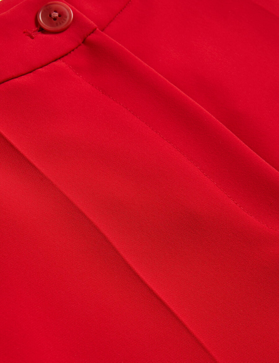 manattl - pantalones ajustados de cintura alta y cónicos