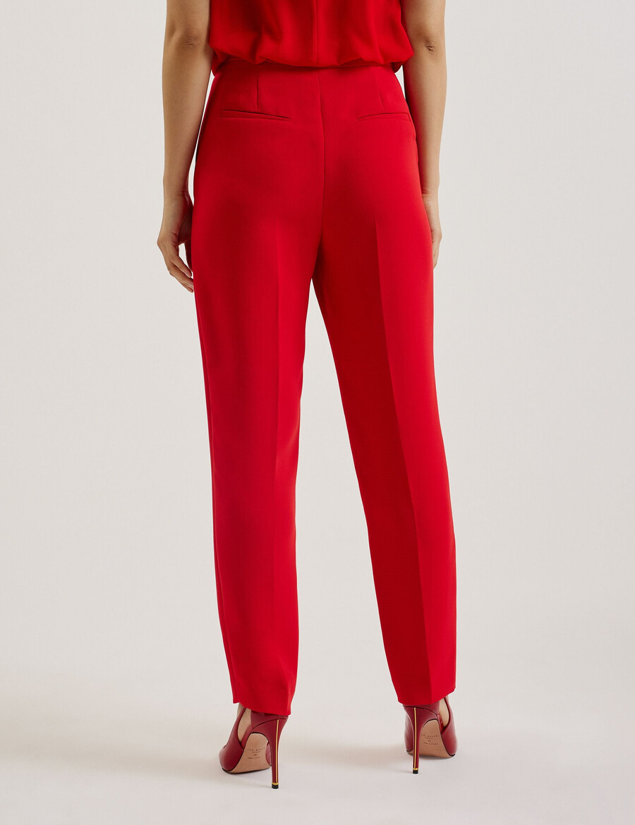 manattl - pantalones ajustados de cintura alta y cónicos