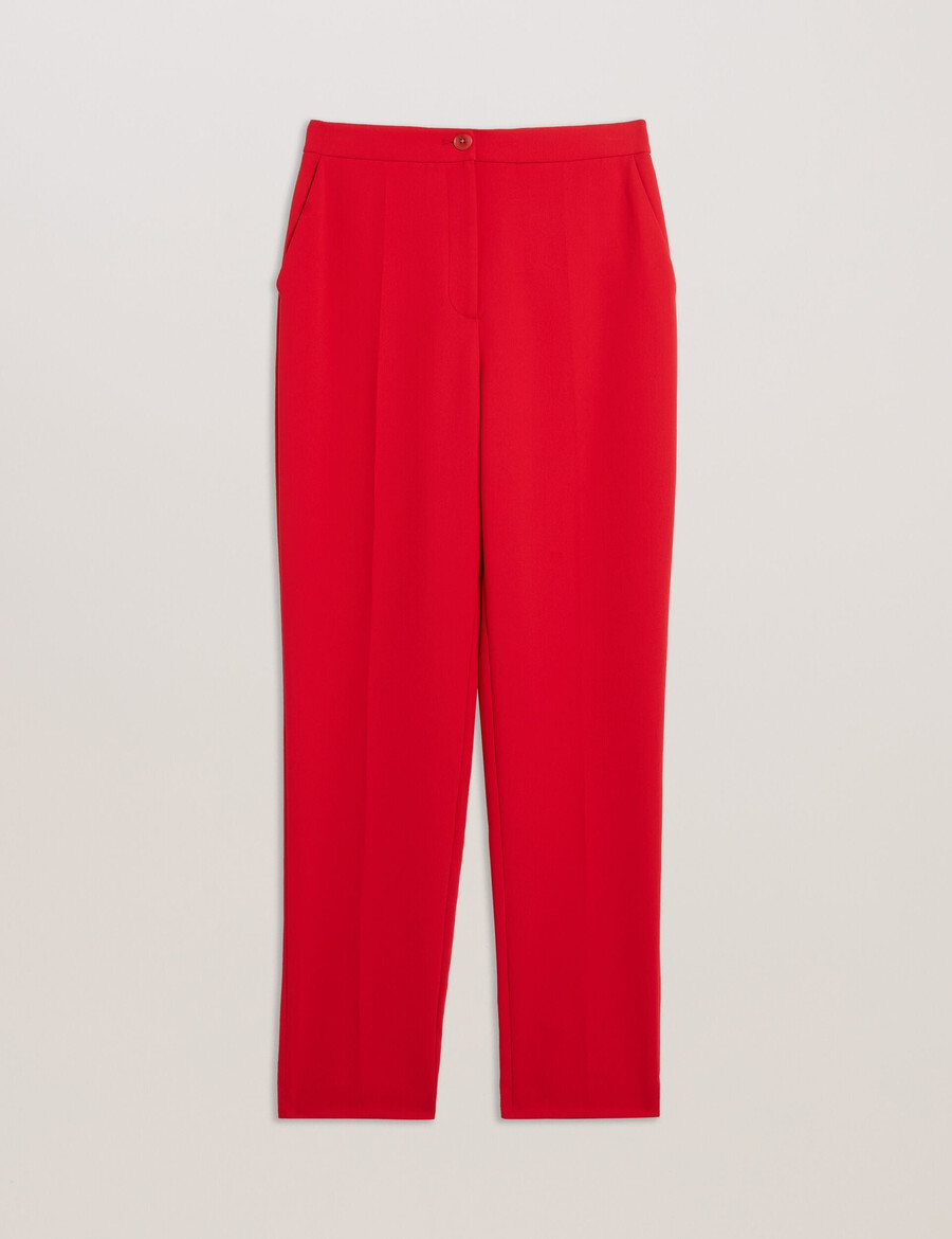 manattl - pantalones ajustados de cintura alta y cónicos