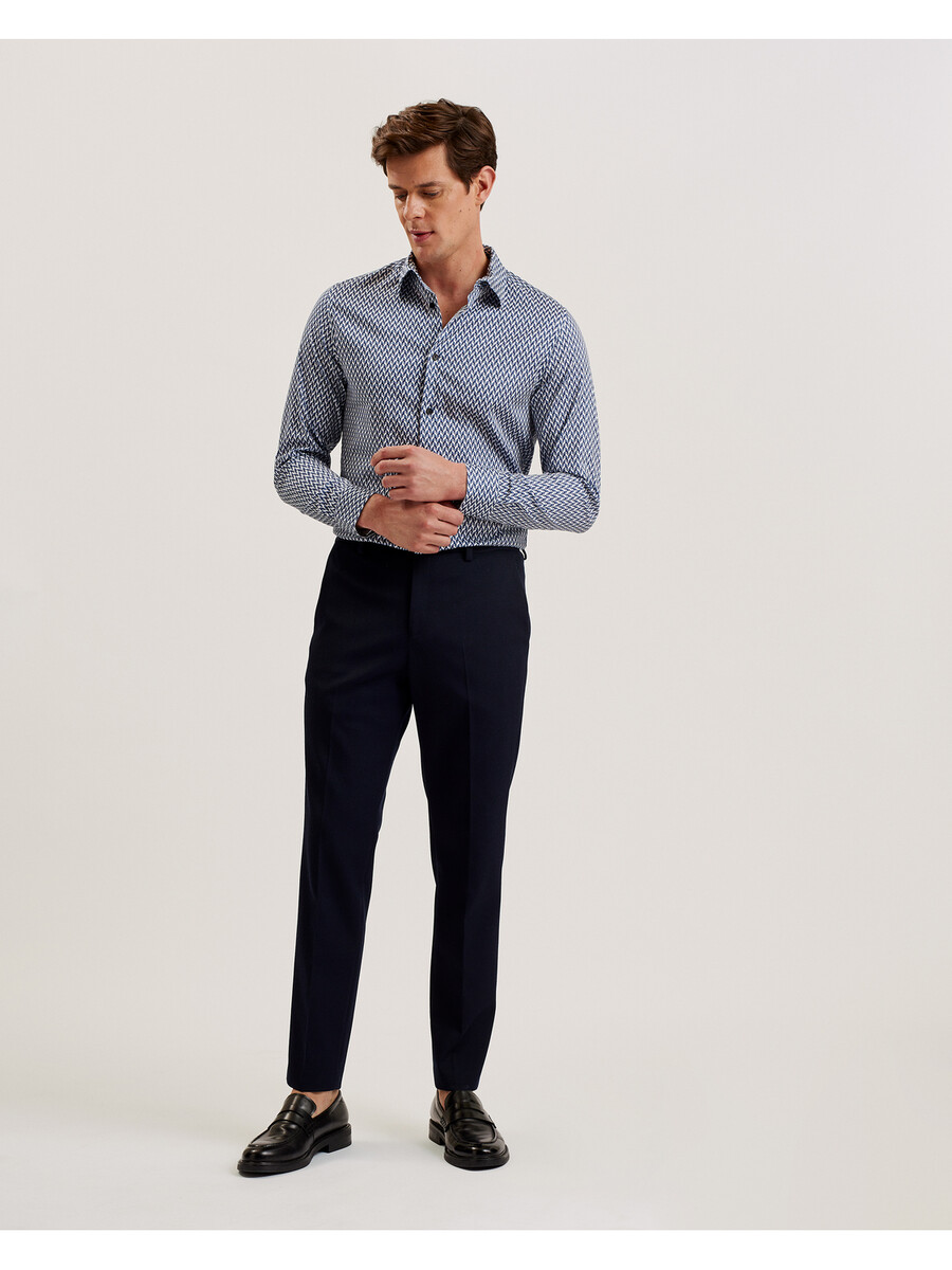 laceby - camisa ajustada de manga larga con estampado geométrico
