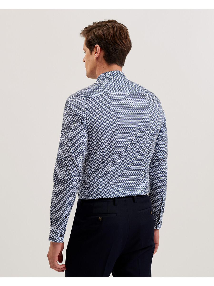 laceby - camisa ajustada de manga larga con estampado geométrico