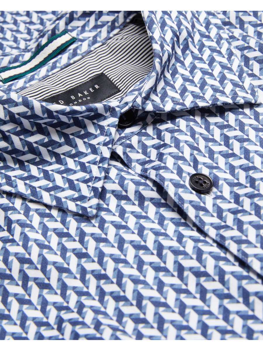 laceby - camisa ajustada de manga larga con estampado geométrico