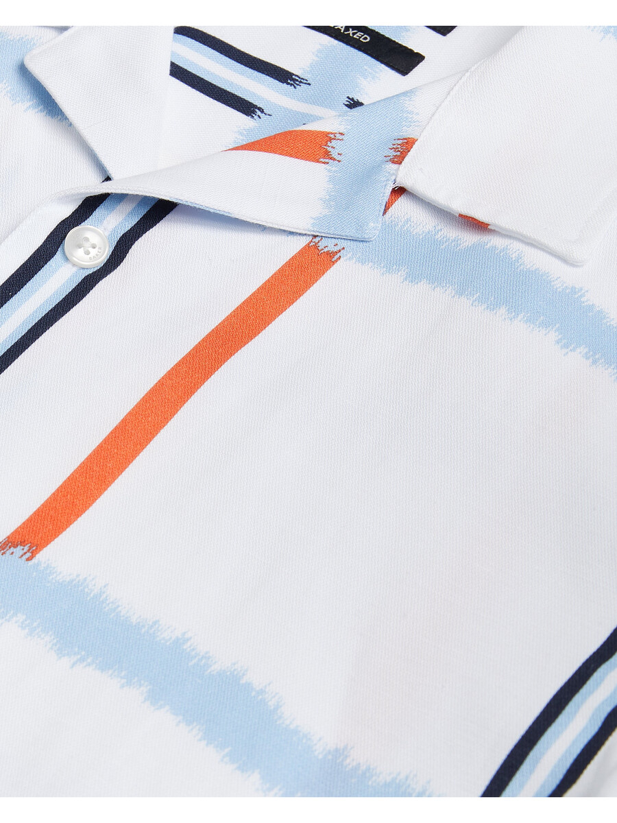 gardon - camisa relajada de manga corta con estampado de cuadros