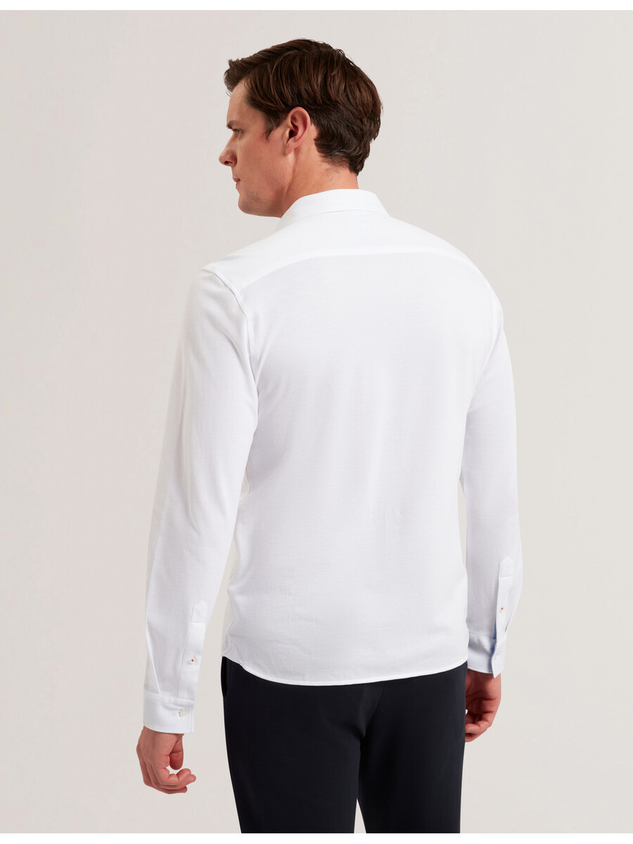 luckey - camisa de piqué de algodón de manga larga