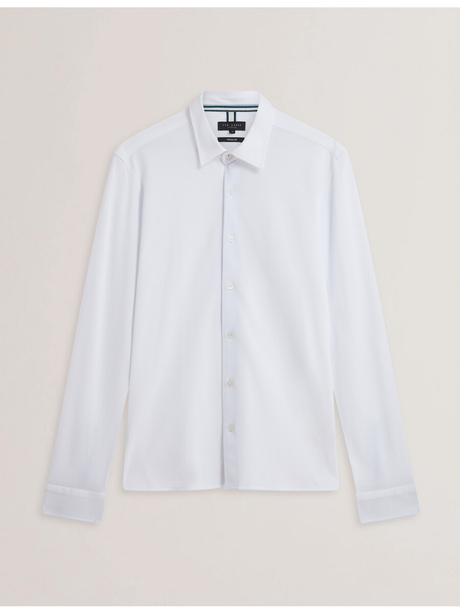 luckey - camisa de piqué de algodón de manga larga
