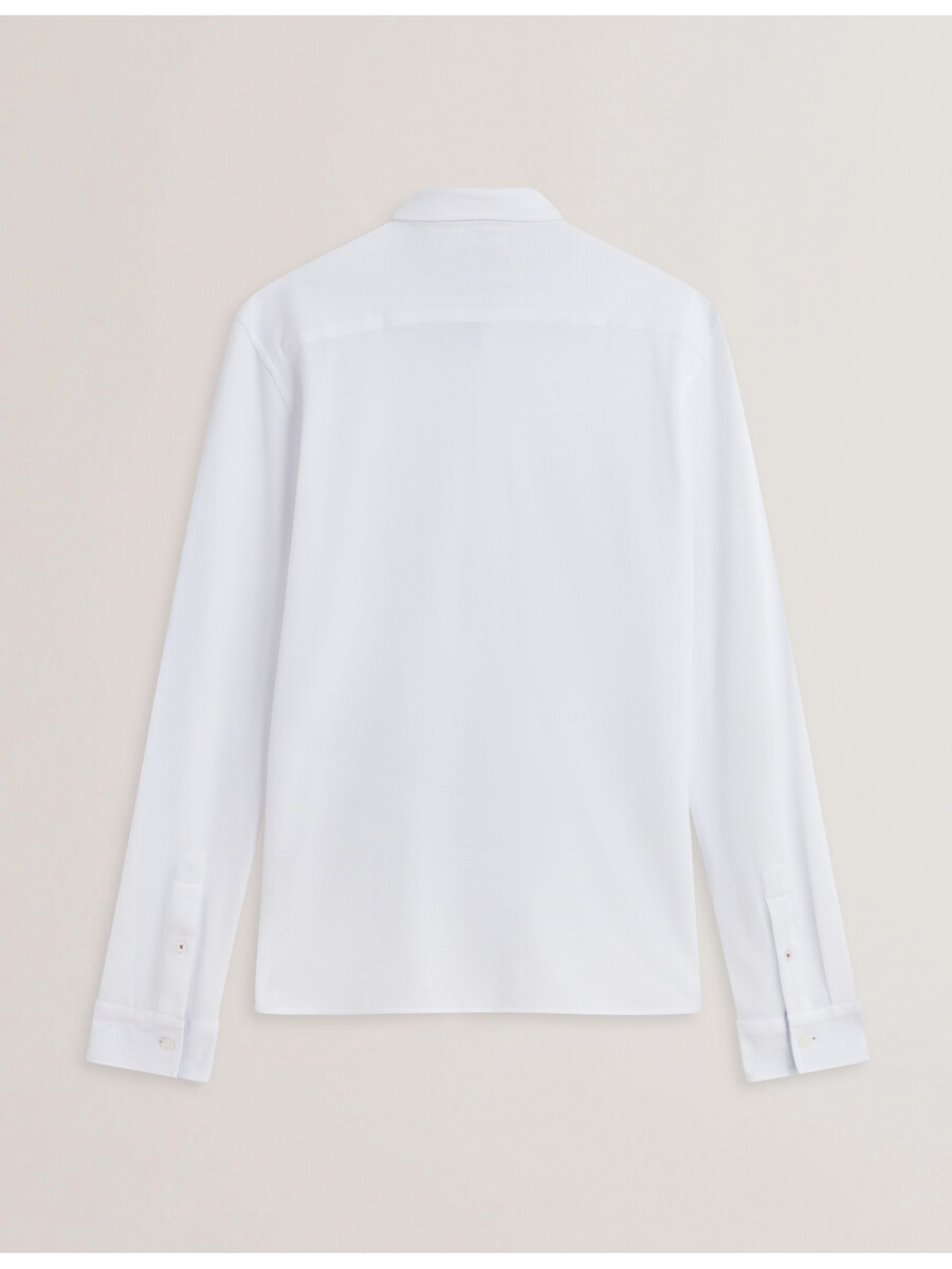 luckey - camisa de piqué de algodón de manga larga