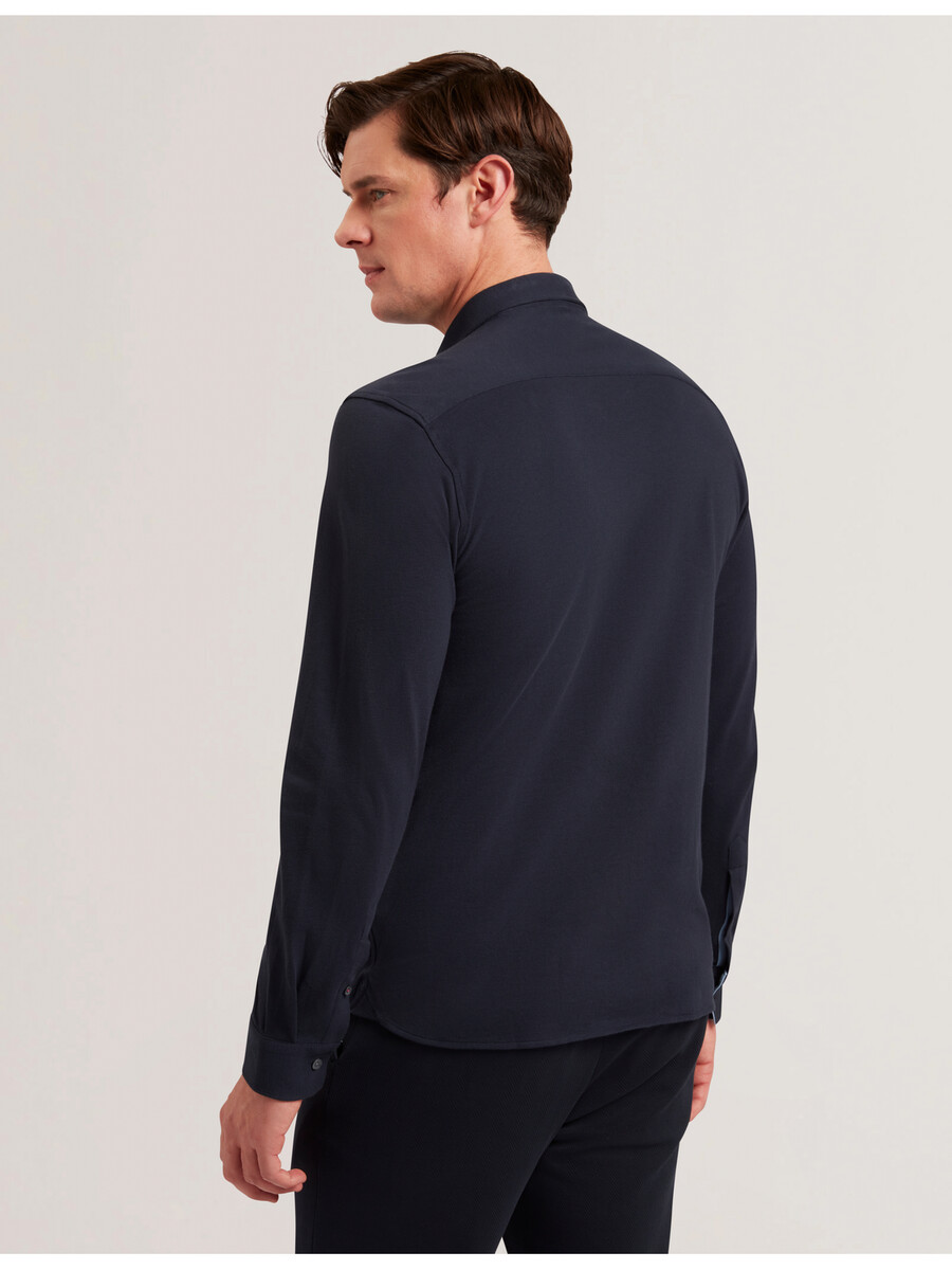luckey - camisa de piqué de algodón de manga larga