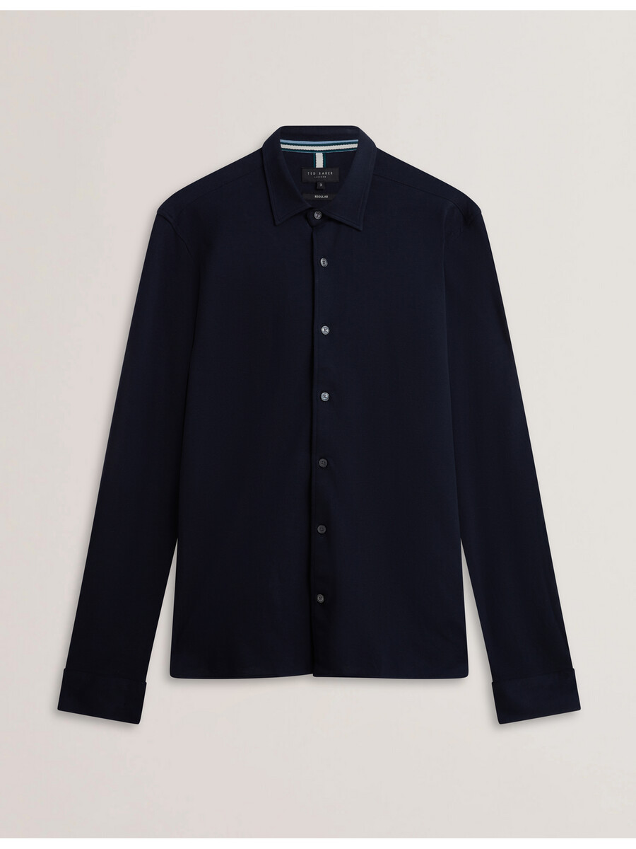 luckey - camisa de piqué de algodón de manga larga