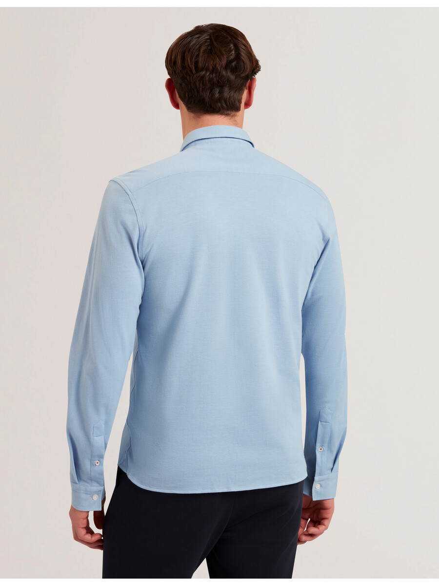 luckey - camisa de piqué de algodón de manga larga