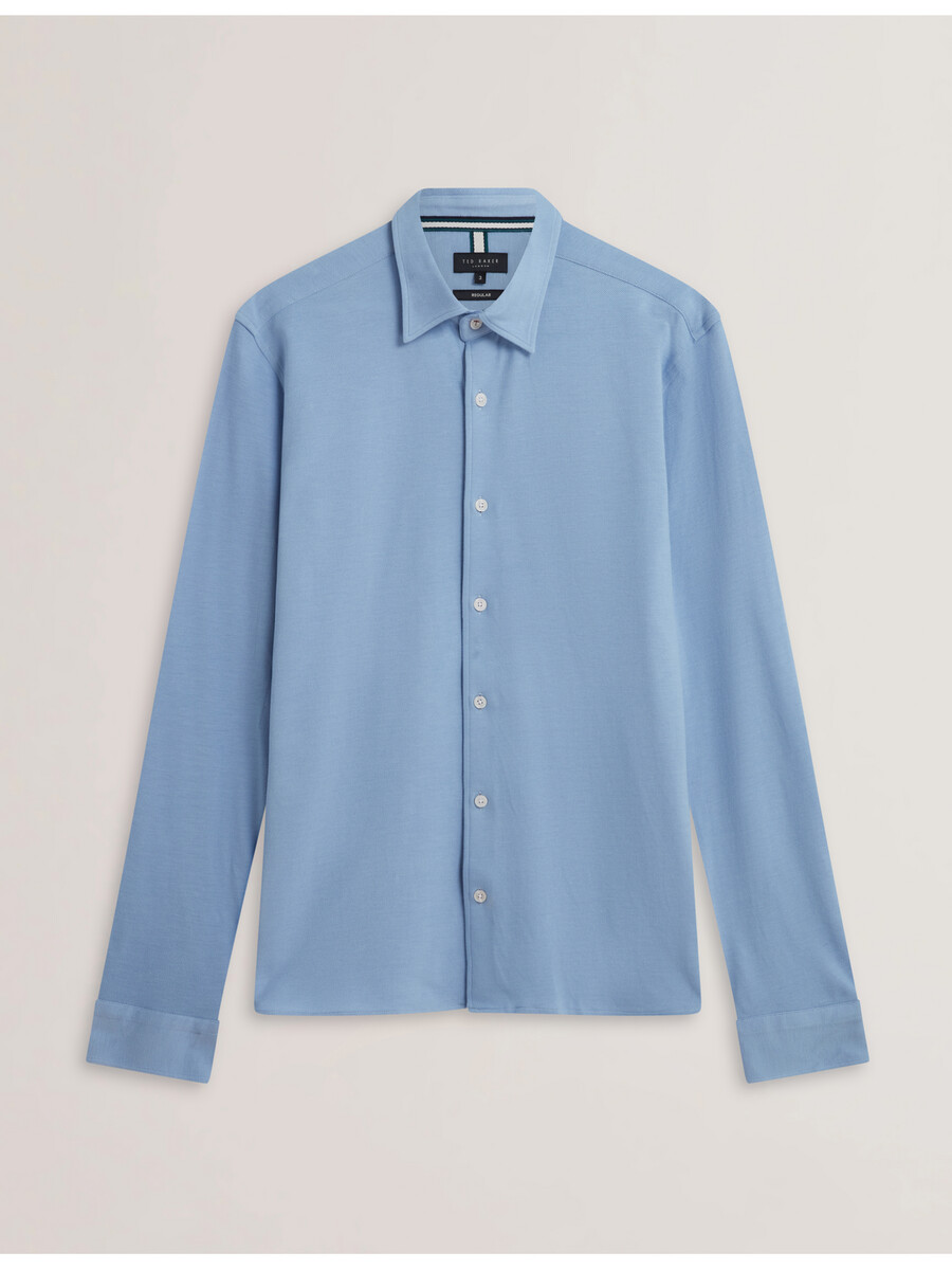 luckey - camisa de piqué de algodón de manga larga