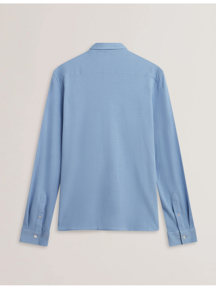 luckey - camisa de piqué de algodón de manga larga