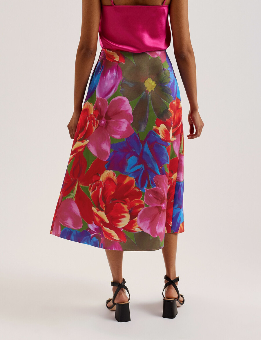 joralee - falda midi cruzada estampada