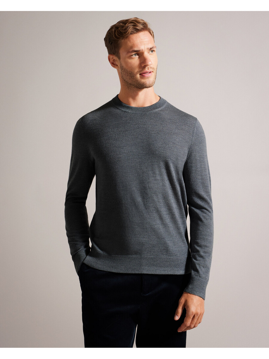 carnby - jersey de cuello redondo de pura lana