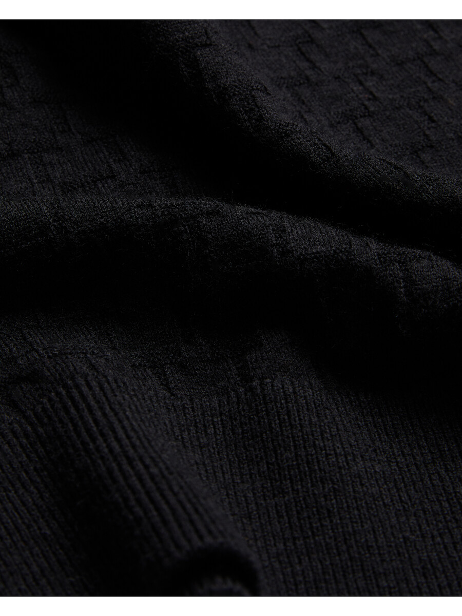 loung - jersey de cuello redondo de punto texturizado