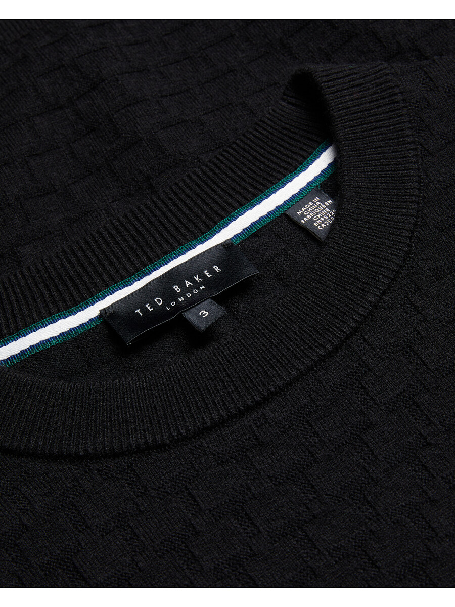 loung - jersey de cuello redondo de punto texturizado
