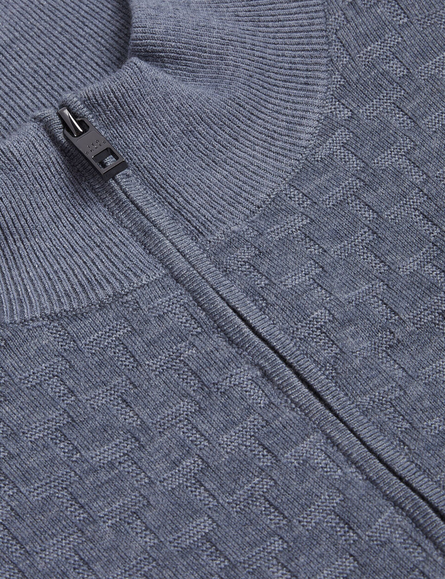 kurnle - jersey de cuello alto con media cremallera y punto en t