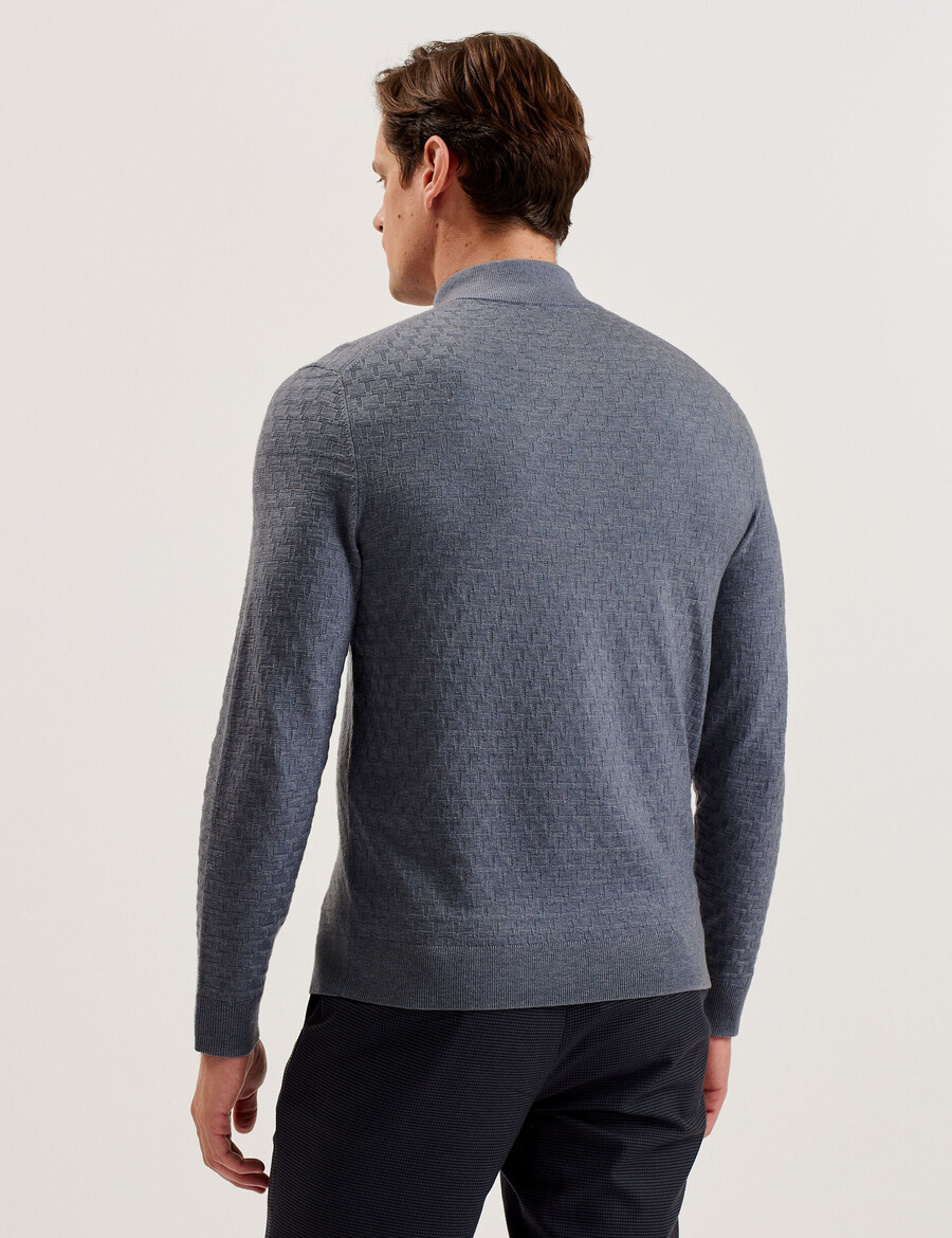 kurnle - jersey de cuello alto con media cremallera y punto en t