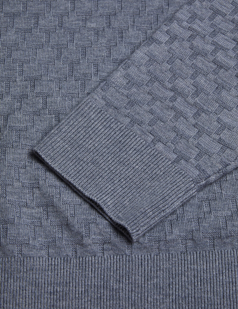 kurnle - jersey de cuello alto con media cremallera y punto en t