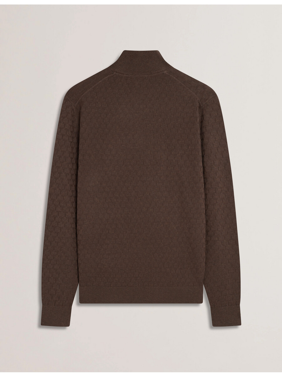 kurnle - jersey de cuello alto con media cremallera y punto en t
