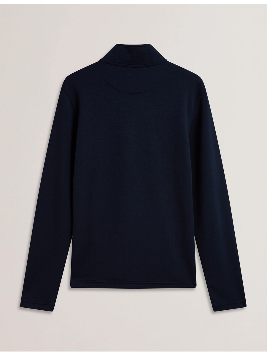 simonea - sudadera modal con media cremallera y panel texturizado