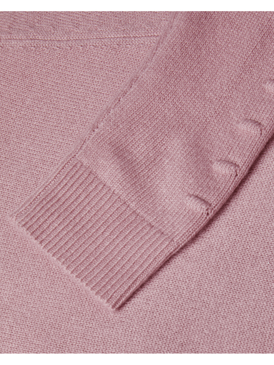 lissiah - jersey de punto con dobladillo de camisa y detalle de pompones