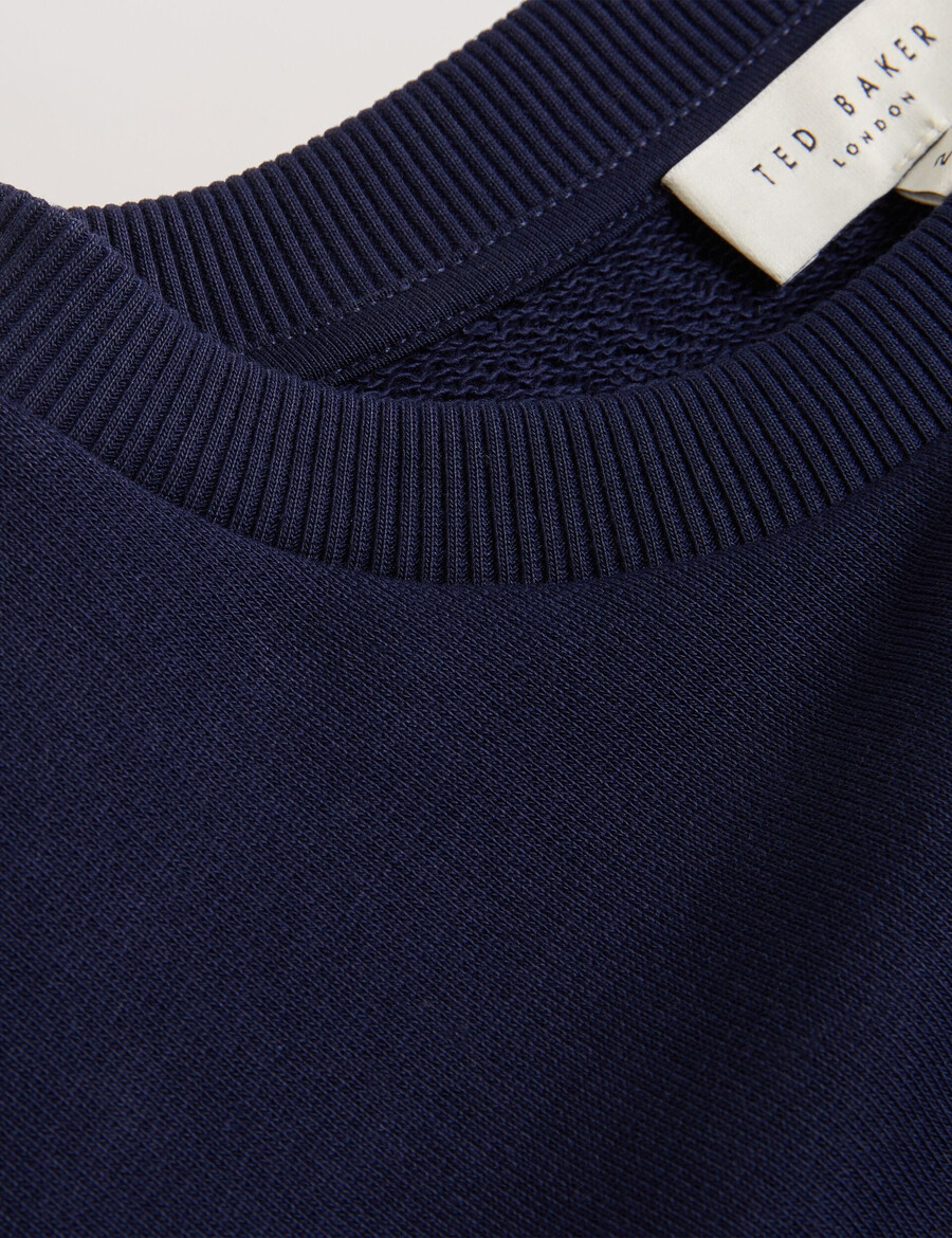 raynahh - sudadera de algodón con estampado floral texturizado