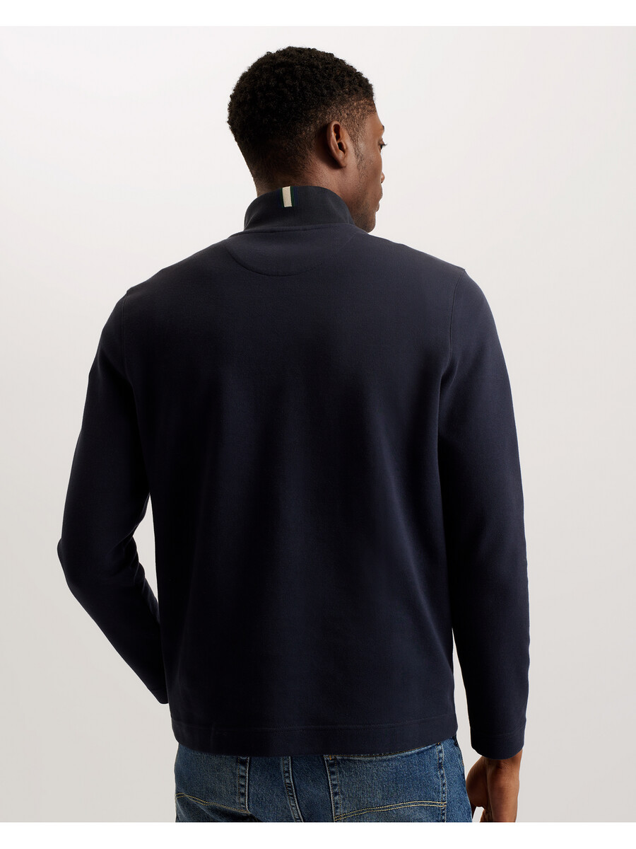 actos - sudadera de mezcla de algodón con media cremallera y marca