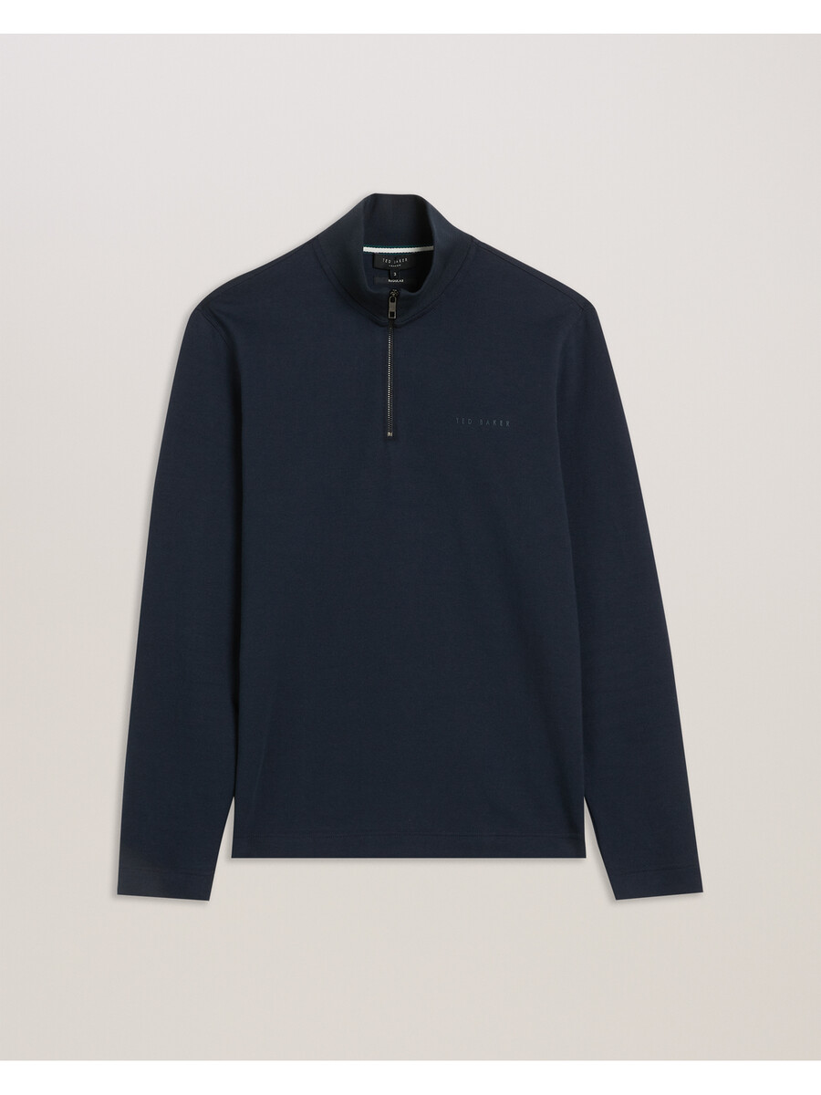 actos - sudadera de mezcla de algodón con media cremallera y marca