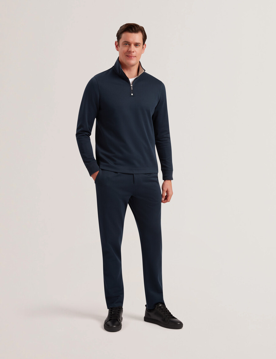 pryor - sudadera con cuello alzado y media cremallera