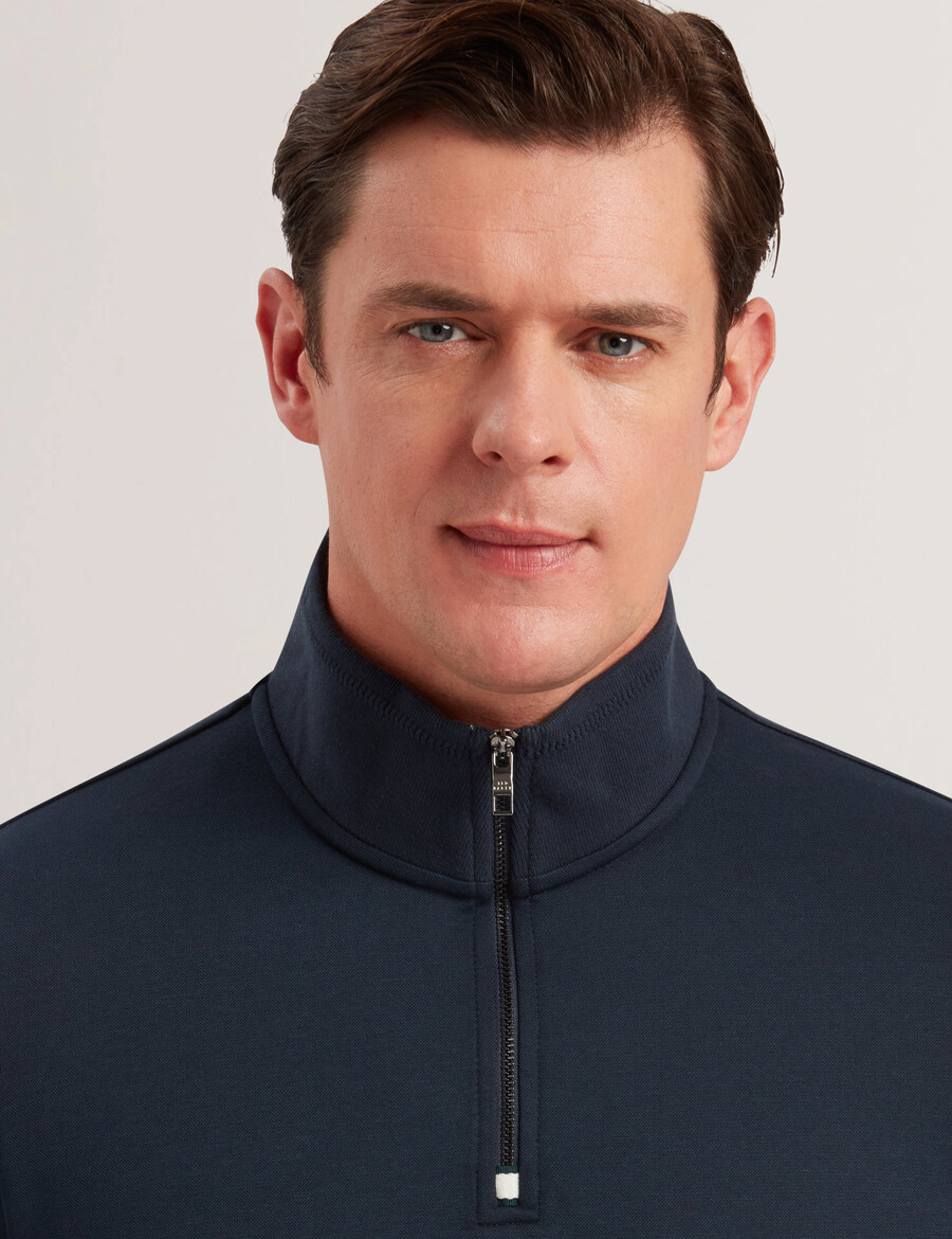 pryor - sudadera con cuello alzado y media cremallera