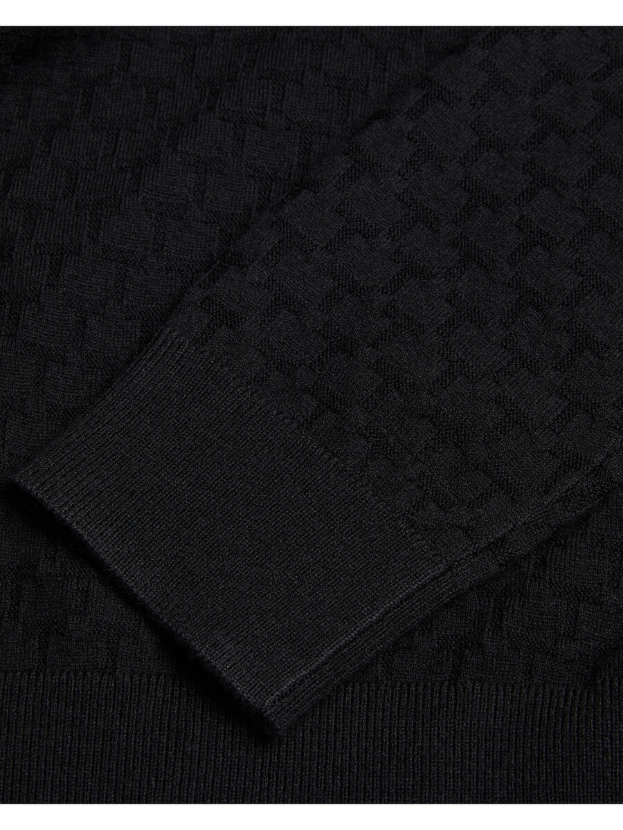 loular - sudadera con capucha de mezcla de lana y tejido de punto texturizado