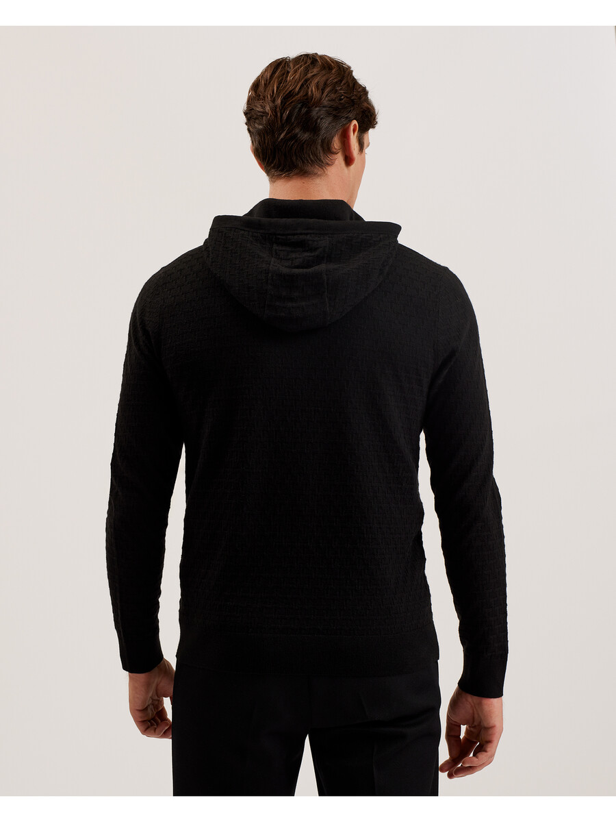 loular - sudadera con capucha de mezcla de lana y tejido de punto texturizado