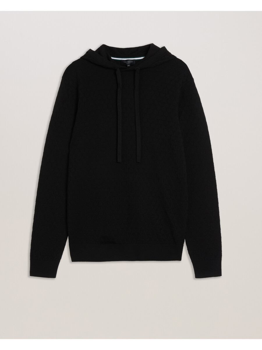 loular - sudadera con capucha de mezcla de lana y tejido de punto texturizado